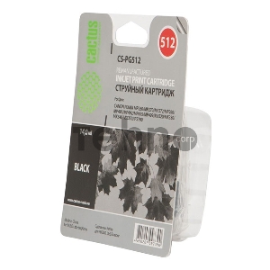 Картридж струйный Cactus CS-PG512 черный для Canon Pixma MP240/MP250/MP260 (14ml)