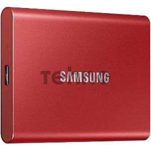 Твердотельный накопитель Samsung SSD 2TB T7 Touch, USB Type-C, R/W 1000/1050MB/s, Red