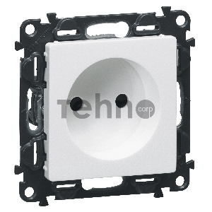 Лицевая панель силовой розетки 2К. Белая Valena LIFE. 