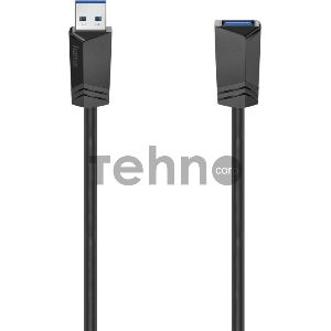Кабель-удлинитель Hama H-200628 00200628 USB 3.0 A(m) USB 3.0 A(f) 1.5м черный