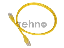 Патч-корд TWT UTP кат.5e, с заливными колпачками, 0.15 м, желтый
