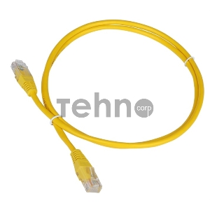 Патч-корд TWT UTP кат.5e, с заливными колпачками, 0.15 м, желтый