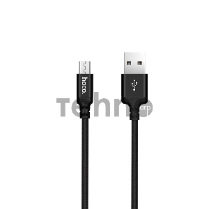 Кабель USB 2.0 hoco X14, AM/microBM, черный, 2м