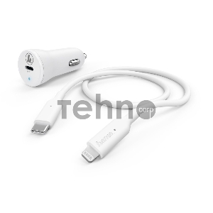 Комплект зар./устр. Hama H-183297 3A PD для Apple кабель Apple Lightning/Type-C белый (00183297)