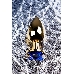 Анальная втулка Metal by TOYFA, металл, золотая, с синим кристаллом, 9,5 см, Ø 4 см, 145 г, фото 6
