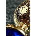 Анальная втулка Metal by TOYFA, металл, золотая, с синим кристаллом, 9,5 см, Ø 4 см, 145 г, фото 10